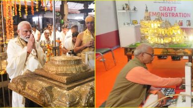 प्रधानमंत्री मोदी ने शजर पत्थर से निर्मित राम मंदिर देख द्वारिका प्रसाद सोनी के हुनर और बांदा की कला की सराहना की