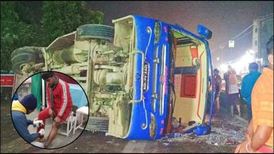 Bus Accident: सोनीपत जा रही बस पलटी, गरोठ-उज्जैन फोरलेन पर 40 से अधिक यात्री घायल